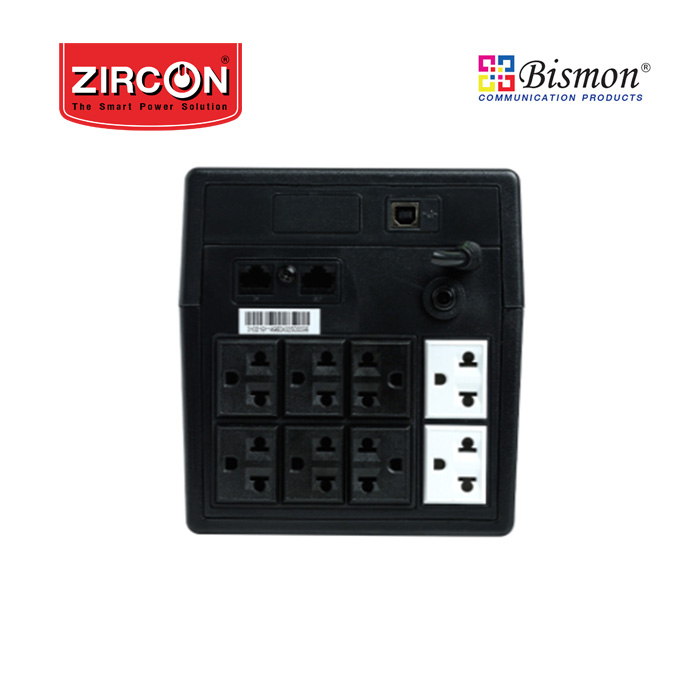 เครื่องสำรองไฟ Zircon Line Interactive UPS/ Smooth-i/ 1000VA/600W/ Digital Display (Tower type)