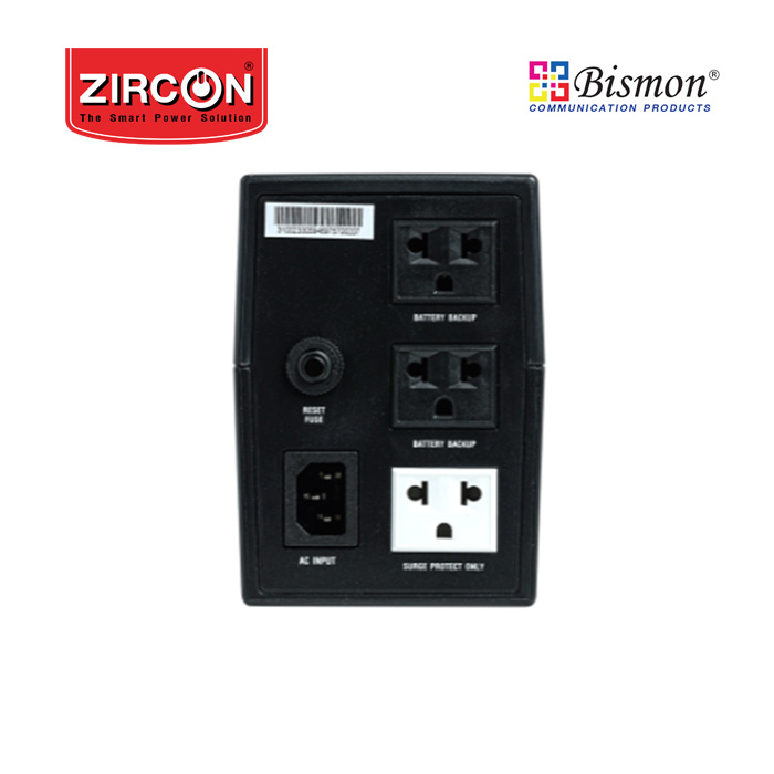 เครื่องสำรองไฟ Zircon Line Interactive UPS/ Smooth-G/ 1000VA/500W/ LED Indicator  (Tower type)