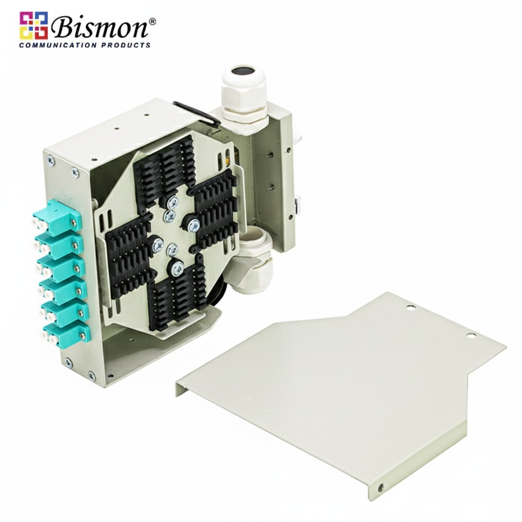 DIN-Rail 12 Core LC Duplex Wall Box fiber optic+LC Adapter Multi-mode(OM3)