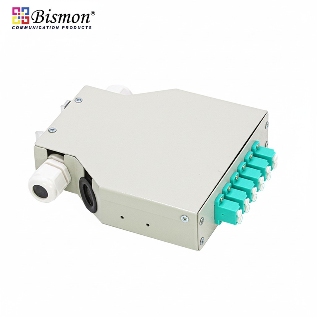 DIN-Rail 12 Core LC Duplex Wall Box fiber optic+LC Adapter Multi-mode(OM3)